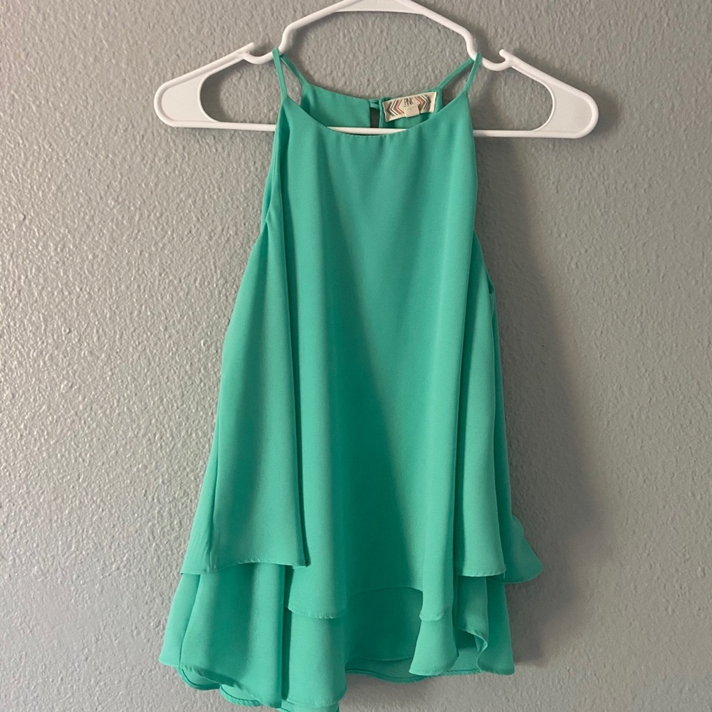 Green tank top